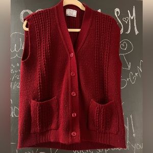 Vintage Burgundy Vest
